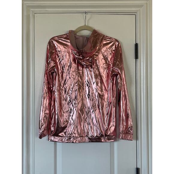 BNWT Jacket Hoodie Girls Metallic Rose Windbreaker More Than Magic XL (14/16) - Picture 1 of 6